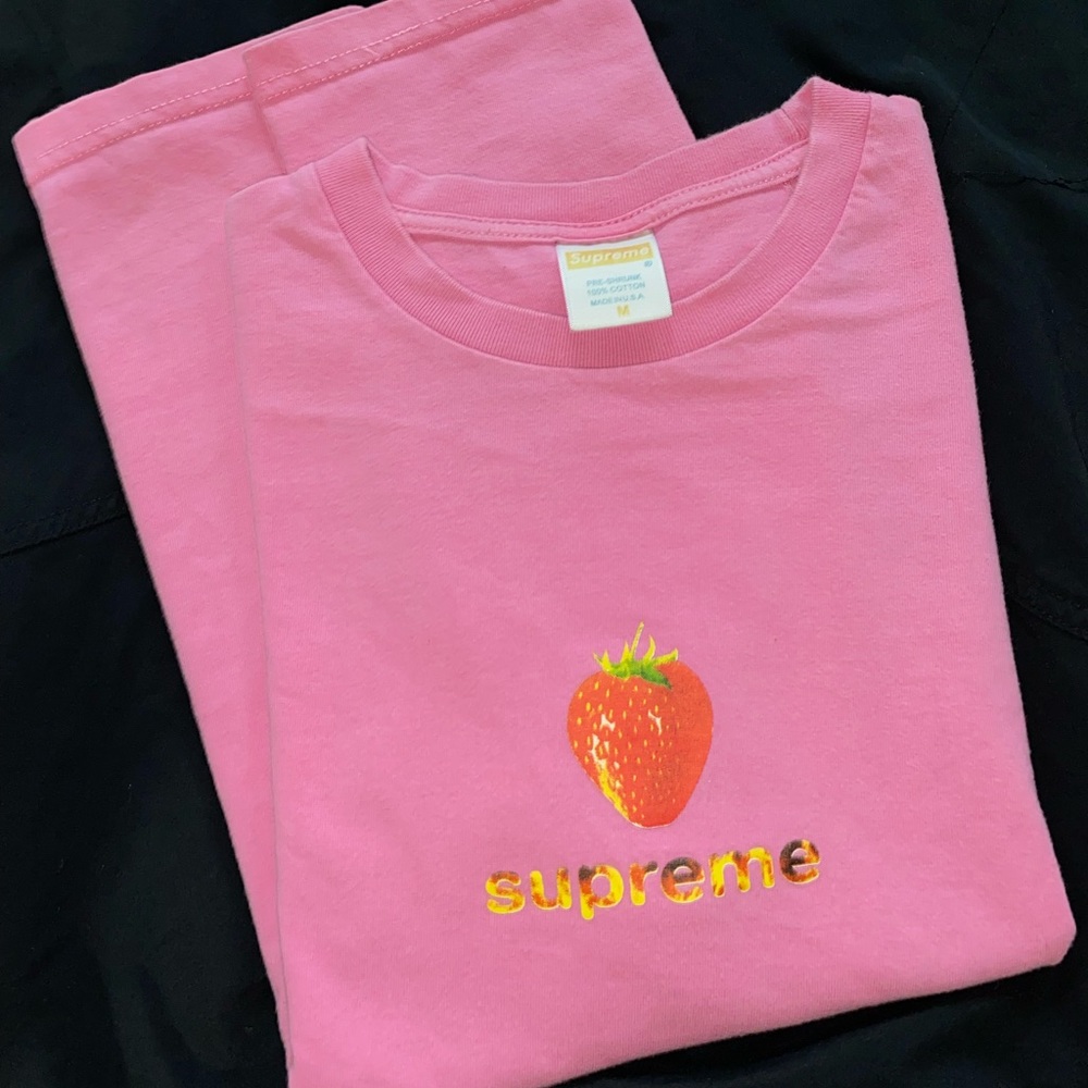 SUPREME limited edition pink strawberry T-Shirt *excellent condition*